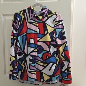 Cupshe Multicolor Geometric Blouse